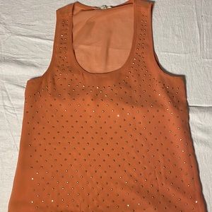 Iris sunset gold studded tank top Size Small
